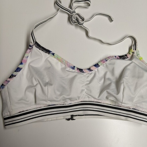 Victoria's Secret Swimsuit Bikini Ruched Top Medium Multicolor Tie Dye M - Picture 6 of 8